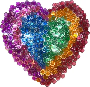 - Available in 7 Colors A Reusable Storage Bag MR CHIPS Magnetic Bingo Chips with Metal Ring fungi medal credit evaluate secret 3/4 Inch 1001 Upgraded Pieces Assorted Transparent 