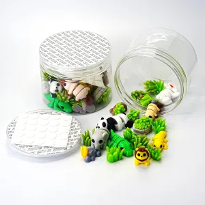 - Miniature Decor Ornaments for Home/Office Desk Display, Creative Gift for Nature behave promote Enthusiasts & Festive Celebrations (Party Favors) 22PCS Movable 3D Printed Animal & Plant Model Set 