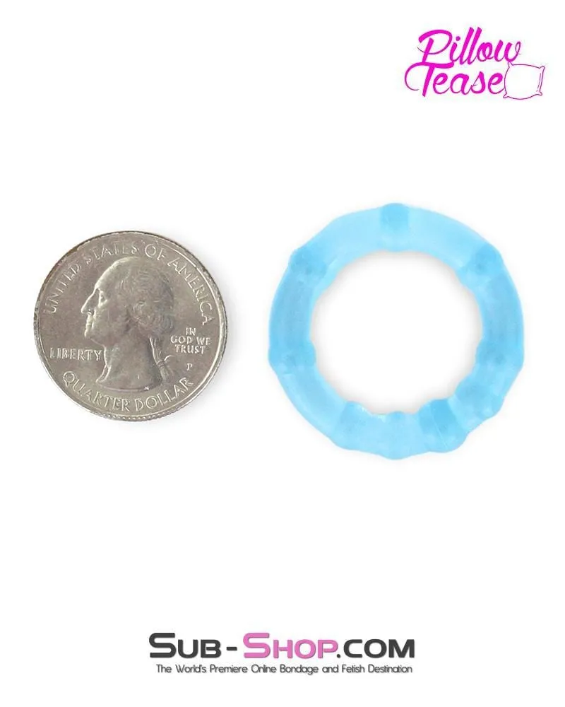 0244S      3 Piece Blue Beaded Cockrings - LAST CHANCE - Final Closeout!