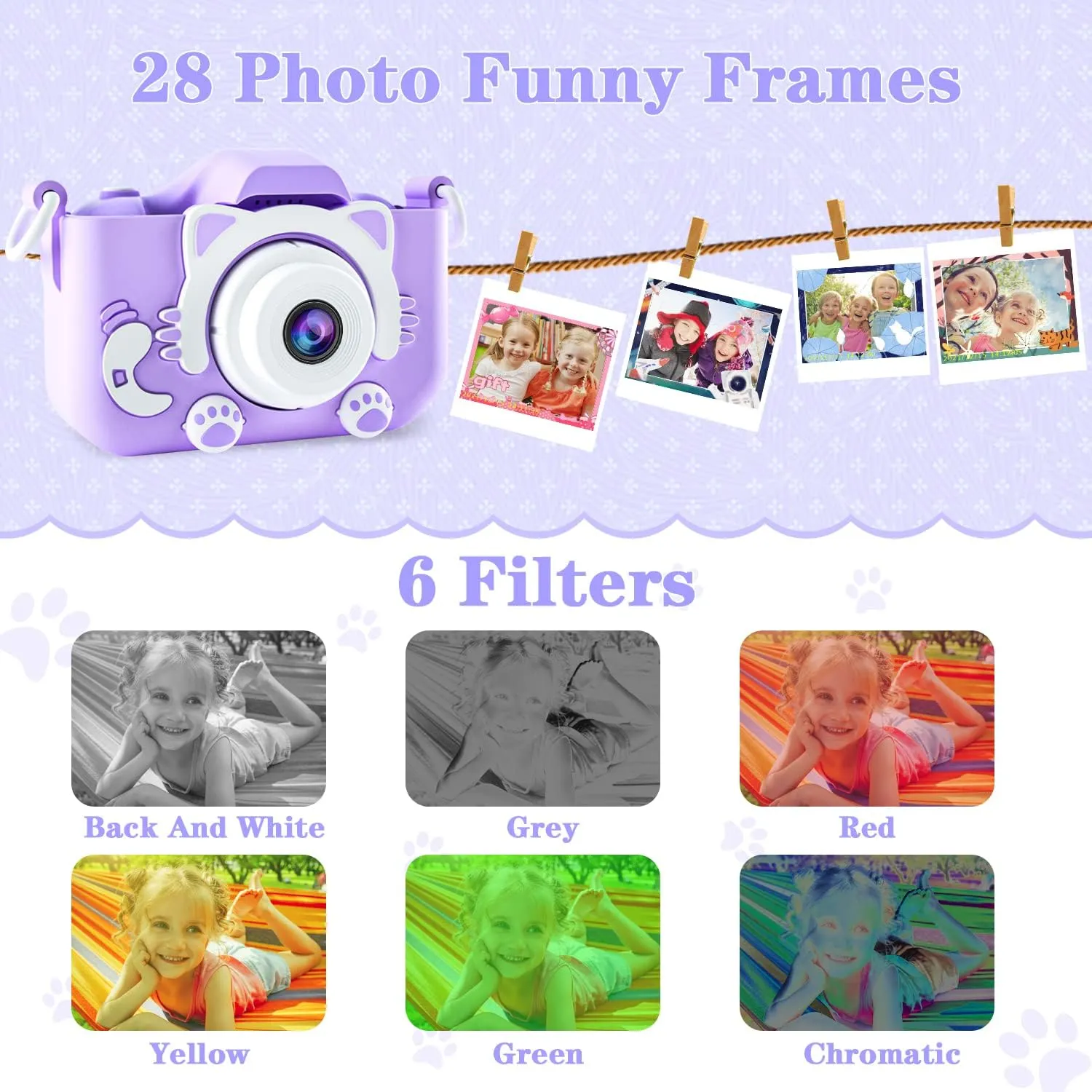 10 11 12 Years Old Boys/Girls$ Kids Digital Camera for Toddler with Video$ Birthday Festival for Kids$ plaster Selfie Camera for Kids$ 32GB TF Card Kids Camera Toys for 3 4 5 6 7 8 9 