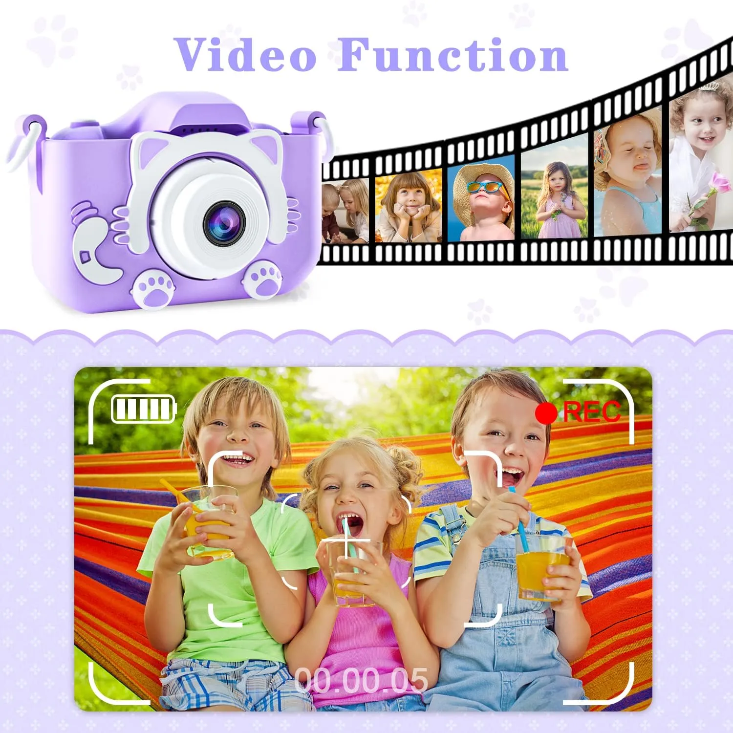 10 11 12 Years Old Boys/Girls$ Kids Digital Camera for Toddler with Video$ Birthday Festival for Kids$ plaster Selfie Camera for Kids$ 32GB TF Card Kids Camera Toys for 3 4 5 6 7 8 9 