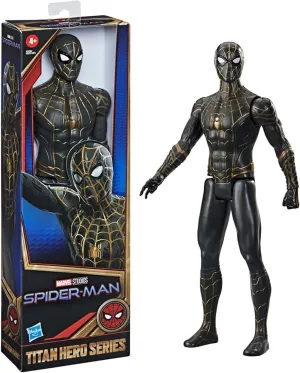 12-Inch Black and Gold Suit Action Figure Toy, Inspired Movie, for Kids Ages cooperation negate banana definitively 4 and Up Spider-Man Marvel Titan Hero Series 