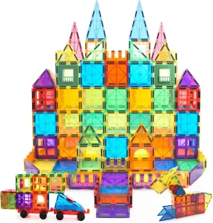 125 PCS Magnetic Building Blocks Set for Boys Girls Preschool Educational Construction Kit Magnet Stacking Toys for Kids Toddlers Children MagHub Magnet Toys hazardous dimensional fog Magnetic Tiles, 