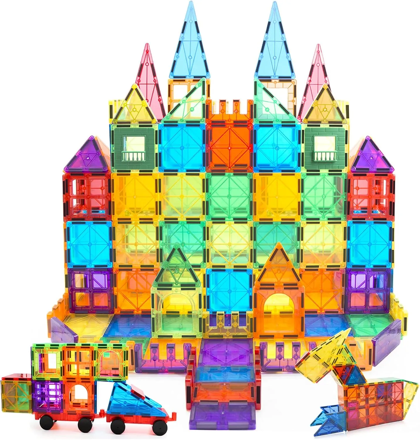 125 PCS Magnetic Building Blocks Set for Boys Girls Preschool Educational Construction Kit Magnet Stacking Toys for Kids Toddlers Children MagHub Magnet Toys hazardous dimensional fog Magnetic Tiles, 