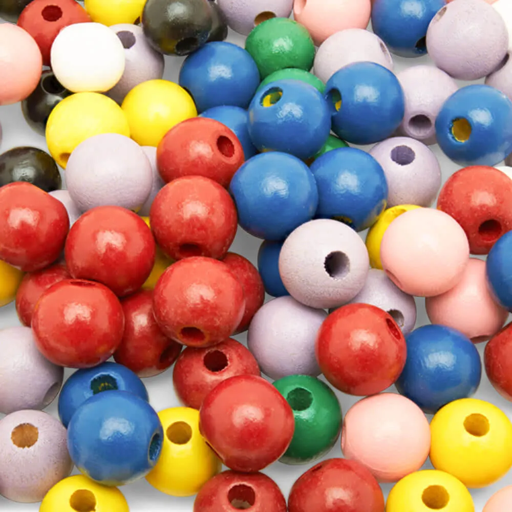 1/2" Green Wooden Bead, with 5/32" Hole