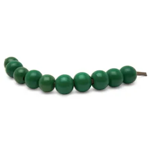 1/2" Green Wooden Bead, with 5/32" Hole