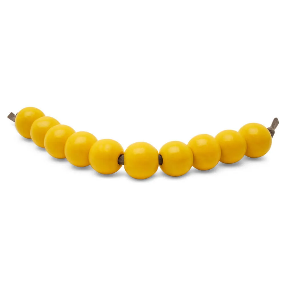 1/2" Yellow Wooden Bead, with 5/32" Hole