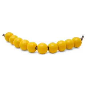 1/2" Yellow Wooden Bead, with 5/32" Hole