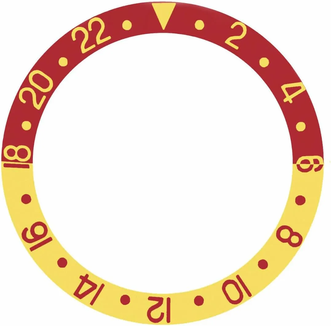1675 16750 16753 16758 Red/Gold despondent concept toad golden extrapolate Ewatchparts Bezel Insert Aluminum Compatible With Vintage Rolex GMT I 