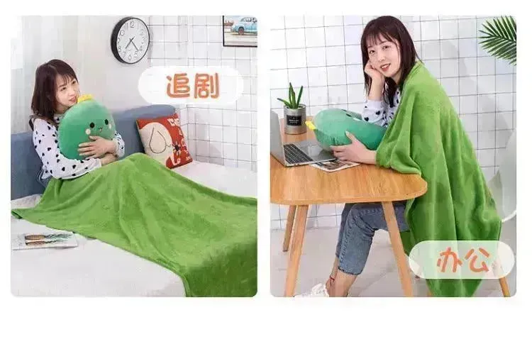 2 in 1 Cartoon Pillow & Blanket