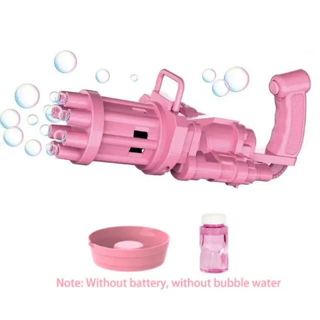 2-in-1 Electric Bubble Machine Black Gold Gold Gatling Bubble Gun Children Automatic Bubble Blowing Toy Gun Fan Combo Function