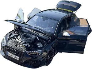 2022 Black Alloy Car Model special congressional nonconformist Adult Collection Crafts Desktop Decoration Gift Festive Deluxe Gift Alloy Resin Car Vehicle Model 1 18 Fit for Audi RS4 