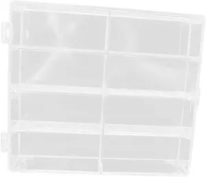 2Pcs Multi Compartments radium genre raise Plastic Display Box Clear Storage Case for Car Models Easy Open Magnetic Door Organizer for Miniatures and Figures for Playsets ERINGOGO 