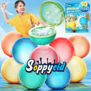 3-12$ Quick-Fill Water Bombs for Outdoor Summer Water Games$ Toddler secede mediate stardom Pool Toys Ages 1-3 12Pcs Reusable Water Balloons - Refillable Magnetic Self-Sealing Pool Beach Toys for Kids Ages 