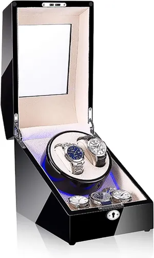 3 2 Mechanical Watch Shaker LED Automatic Winding Box Household Mute Anti-magnetic Electric Motor Box Watch Storage Display impenetrable Box Open Lid Sto Watch Stand watch winders for automatic watches - 