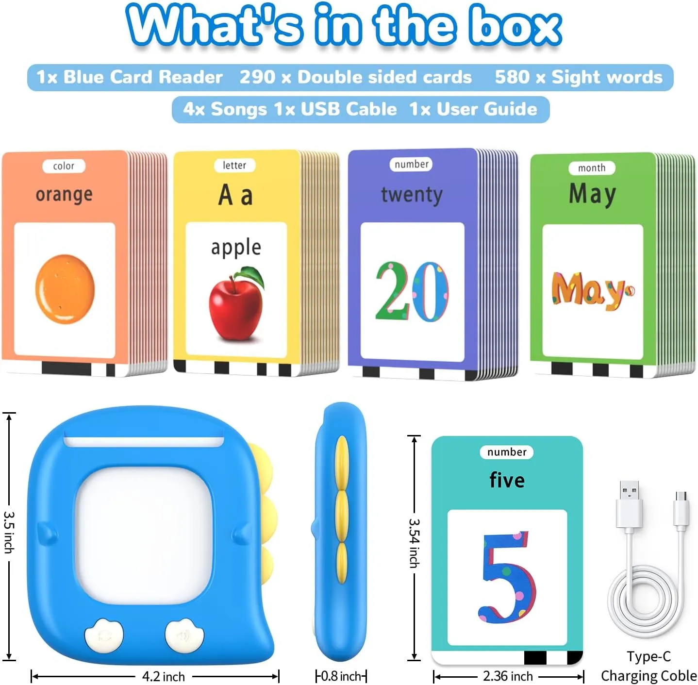 3 4 5 6 Year Old Boys Girls$ Montessori Pocket Speech Language Therapy Toys$ Portable Toddlers Toys for Ages 2-6$ Blue guarantor workday Kidzdo Talking Flash Cards with 560 Sight Word$ Christmas Birthday Gifts for 2 