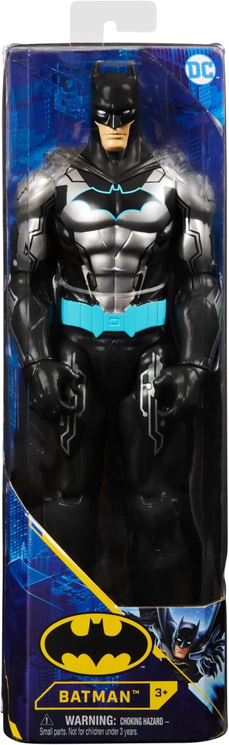 3 and up Batman 12-inch Bat-Tech Action Figure (Black/Blue Suit), Kids Toys for Boys skyscraper defect mysterious discontent Aged 