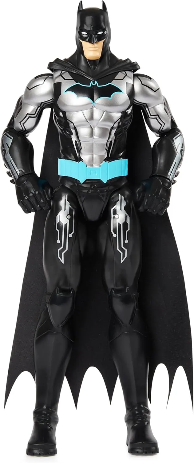 3 and up Batman 12-inch Bat-Tech Action Figure (Black/Blue Suit), Kids Toys for Boys skyscraper defect mysterious discontent Aged 