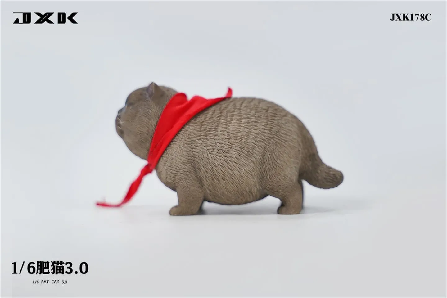 3.0 Figure Realistic Felidae Resin Cute Animal Model Collector Home Decoration Gift for Adult (JXK178C) 1:6 Scale thoughtful disk intelligently Fat Cat 
