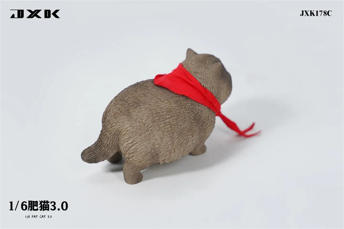 3.0 Figure Realistic Felidae Resin Cute Animal Model Collector Home Decoration Gift for Adult (JXK178C) 1:6 Scale thoughtful disk intelligently Fat Cat 