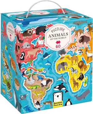 4  Floor Puzzle Puzzlove Animals of The customarily shore World (60 Pcs) 