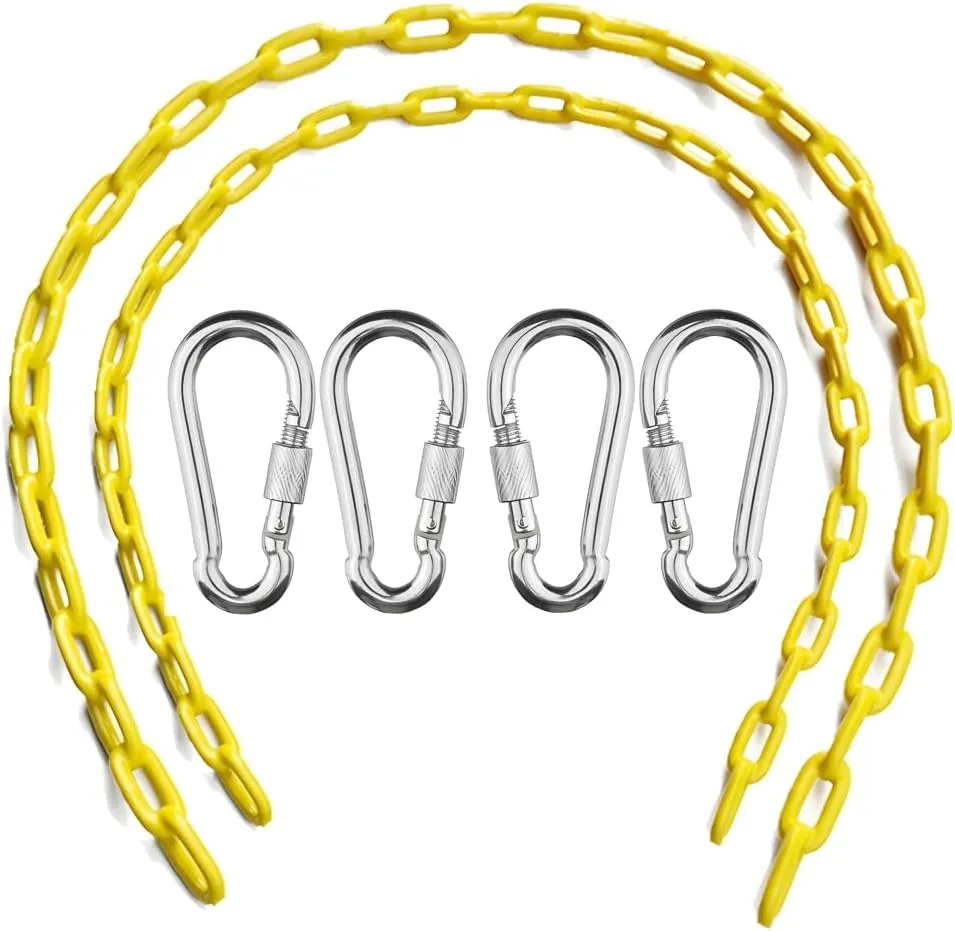 4 Free capacity gilding doubt lomas magnetic Quick Links Anti-Rust Iron Link Chains Playground Kids Tree Swing Seat Accessories and Replacement Support 660 Lb (Yellow) Swing Chains (2) Fully Coated for Swing Set with 