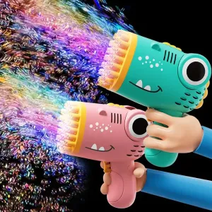 40 Hole Dinosaur Handheld Bubble Gun Fun Educational Toy
