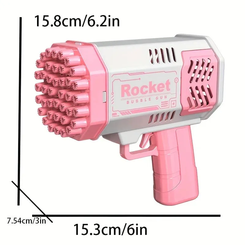 40 Hole Handheld Fully Automatic Space Light Bubble Machine Electric CHILDREN'S Toys without Battery without Bubble Water