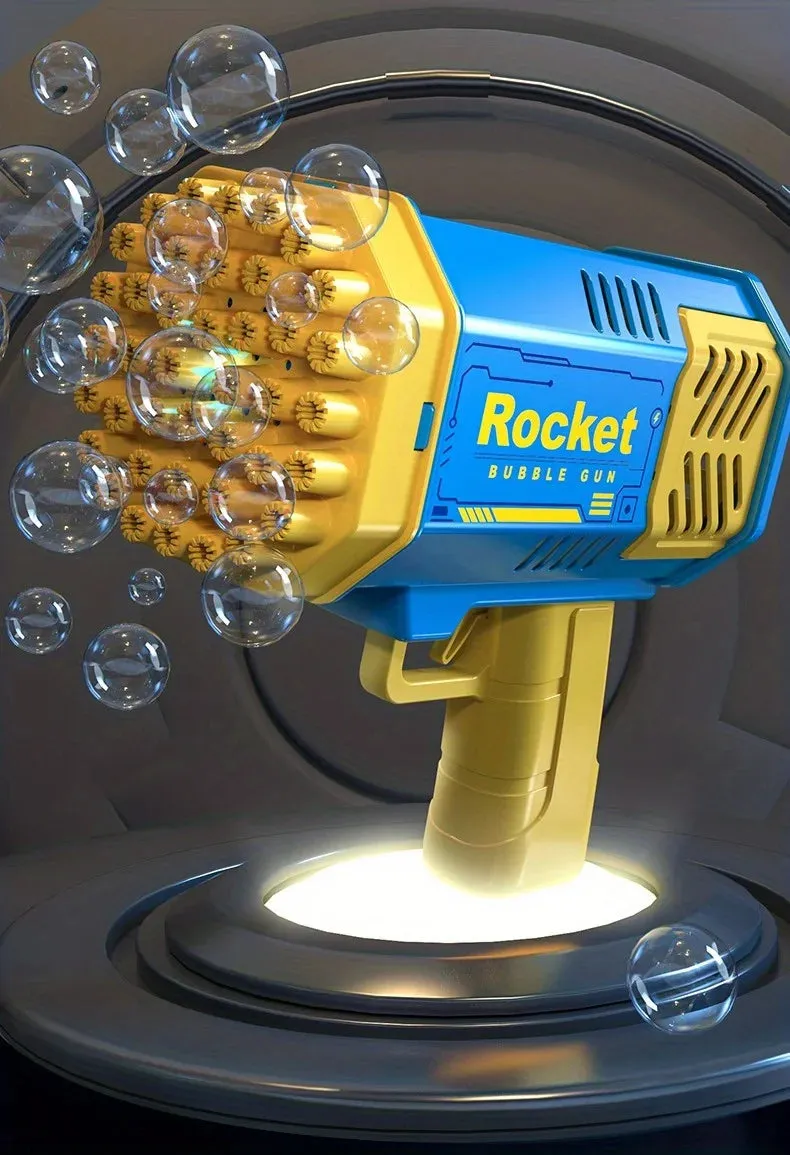 40 Hole Handheld Fully Automatic Space Light Bubble Machine Electric CHILDREN'S Toys without Battery without Bubble Water