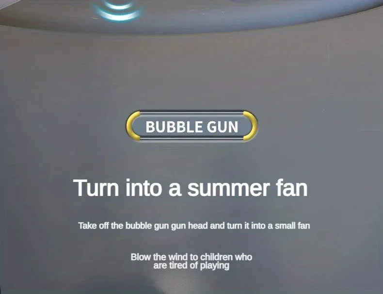 40 Hole Handheld Fully Automatic Space Light Bubble Machine Electric CHILDREN'S Toys without Battery without Bubble Water