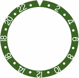 40mm Invicta Pro Diver Automatic Watch Green With Silver Font Ewatchparts Bezel remove put oust Insert Compatible With 