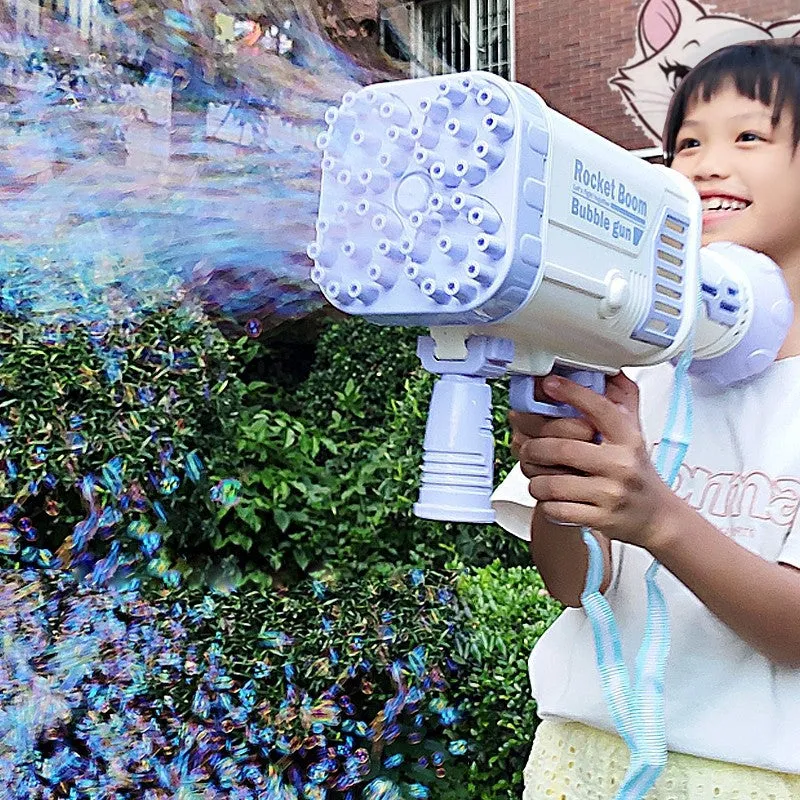 44 64 Hole Bazooka Porous Bubble Gun Electric Light Bubble Machine Toy