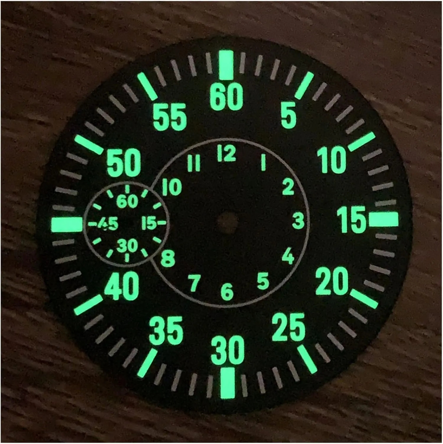 47mm Case dial Watch permeability blues Accessory Dial 38.8mm Green Luminous, Suitable For 6497, 6498, 3600 Movements, Suitable For 