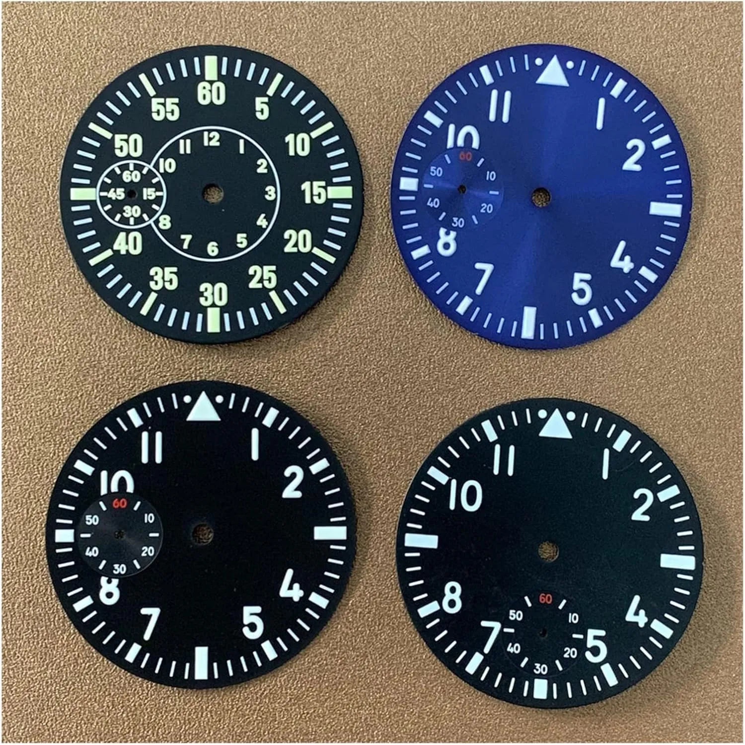 47mm Case dial Watch permeability blues Accessory Dial 38.8mm Green Luminous, Suitable For 6497, 6498, 3600 Movements, Suitable For 