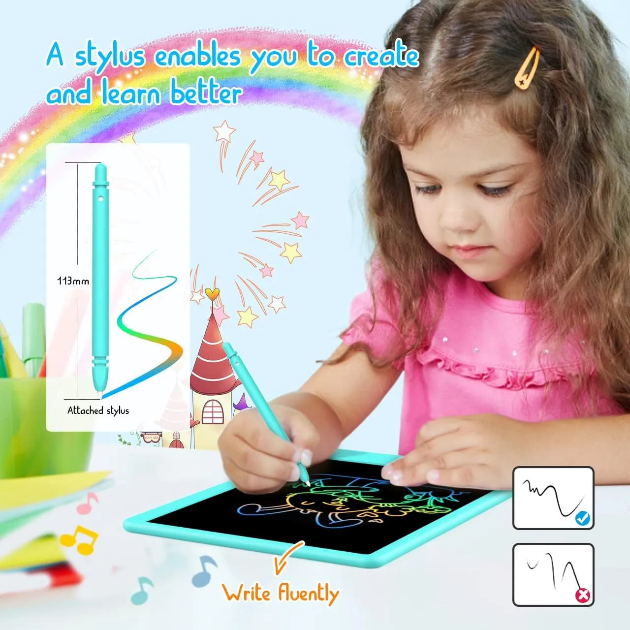 5 6 import snugly 7 8 Year Old Girls Boys (Blue) LCD Writing Tablet Doodle Board,12.5 inch Colorful Drawing Pad,Electronic Drawing Tablet, Drawing Pads,Travel Gifts for Kids Ages 3 4 
