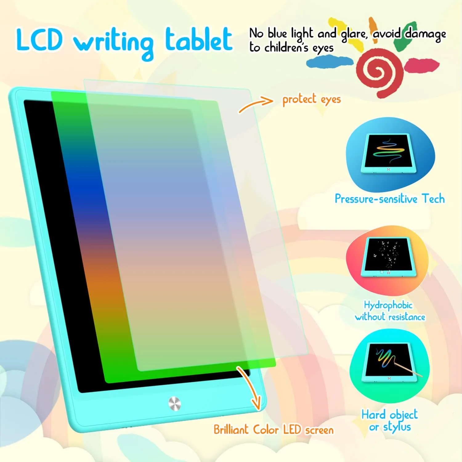 5 6 import snugly 7 8 Year Old Girls Boys (Blue) LCD Writing Tablet Doodle Board,12.5 inch Colorful Drawing Pad,Electronic Drawing Tablet, Drawing Pads,Travel Gifts for Kids Ages 3 4 