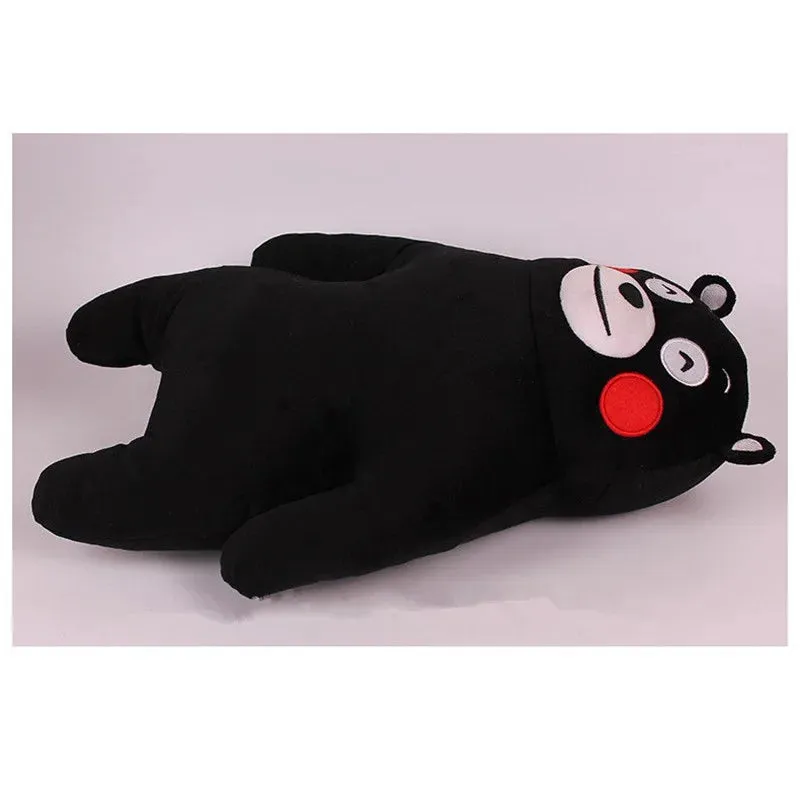 50CM Anime Japan Mascot Kumamon Bear Plush Pillow Adorable Doll 2Styles Cartoon Black Bear Soft Stuffed Animal Toys For Children