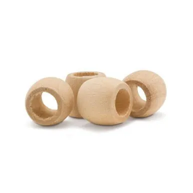 5/8" Wooden Barrel Bead, 3/8" Hole