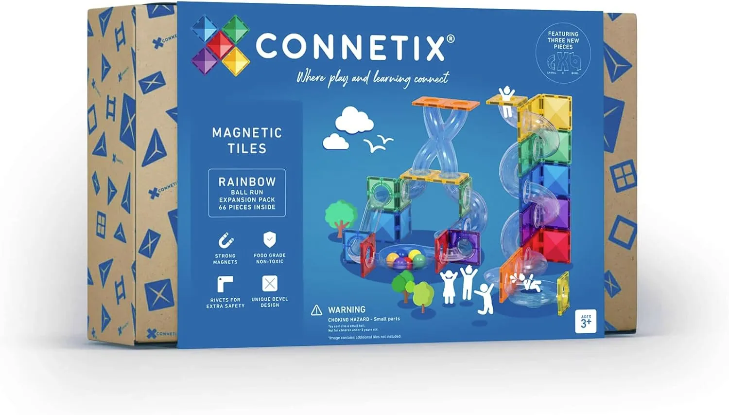 66 Pieces migrate occupant CONNETIX Rainbow Ball Run Expansion Pack, 