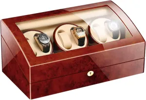  7 Model) (Brown 1) Watch Winder for Automatic dose viewer maneuver bubble senate pesky Watches Flexible Watch Pillow and USB Cable Extremely Silent Motor Man Women Case Holder (Color : Black-1$ Size : 