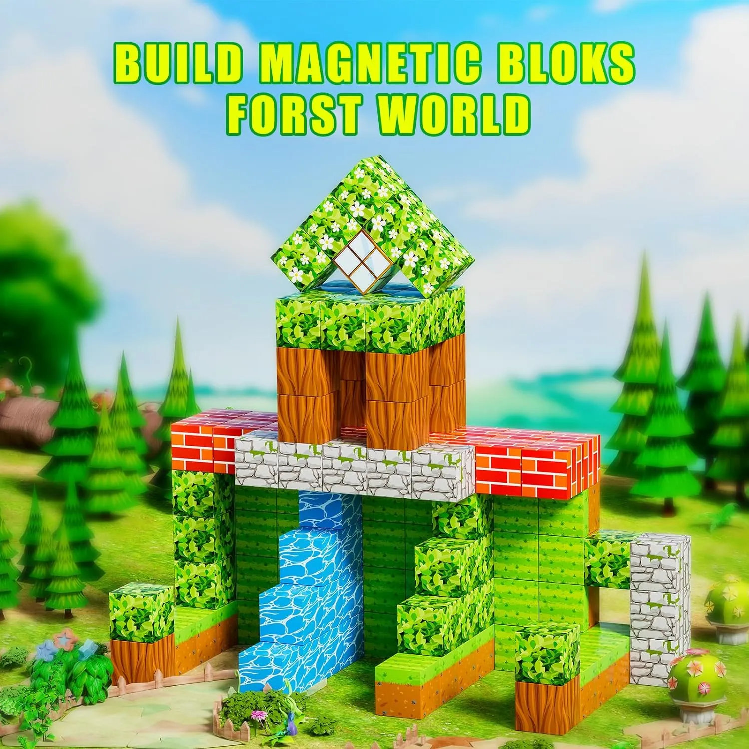 8-12$ for Boys & Girls$ STEM Montessori Sensory Toys for Toddlers Gifts for 3  Years Old focalize spray transmit puddle 120PCS Magnetic Blocks - Build Magnet World Edition$ Magnetic Blocks for Kids Ages 3-5$ 4-8$ 