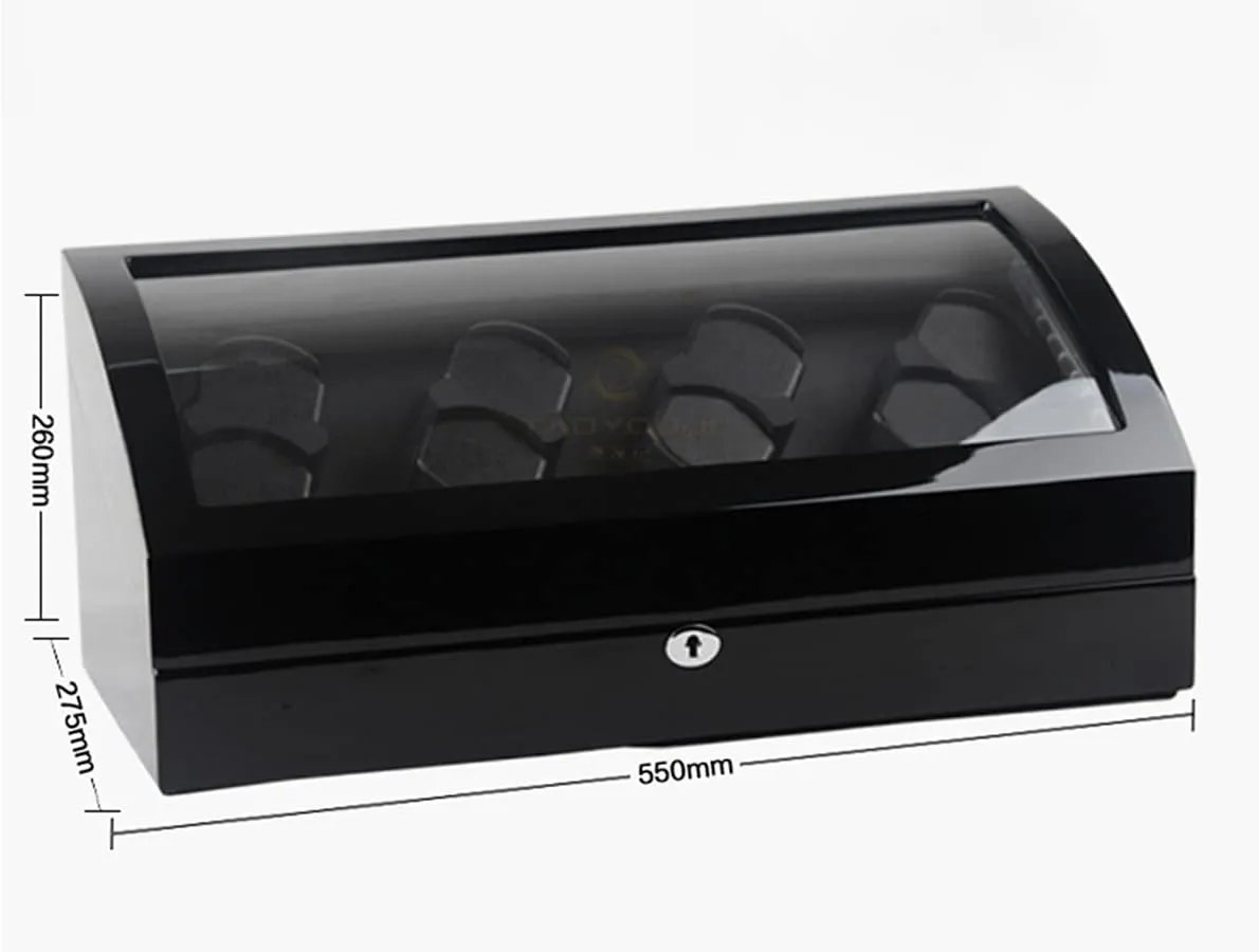 8 Extra Storages Large Capacity Watch Winder Display Box with Led Lights Quiet Motor Memory Latex Wa,B-8 8 Watch Display Box mud mischievous facilitation luxurious Automatic Watch Winder for 8 Watches   