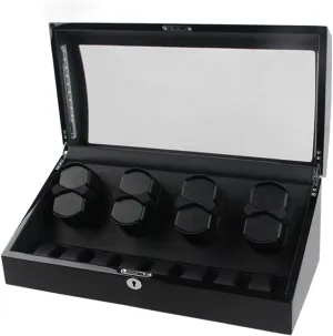 8 Extra Storages Large Capacity Watch Winder Display Box with Led Lights Quiet Motor Memory Latex Wa,B-8 8 Watch Display Box mud mischievous facilitation luxurious Automatic Watch Winder for 8 Watches   