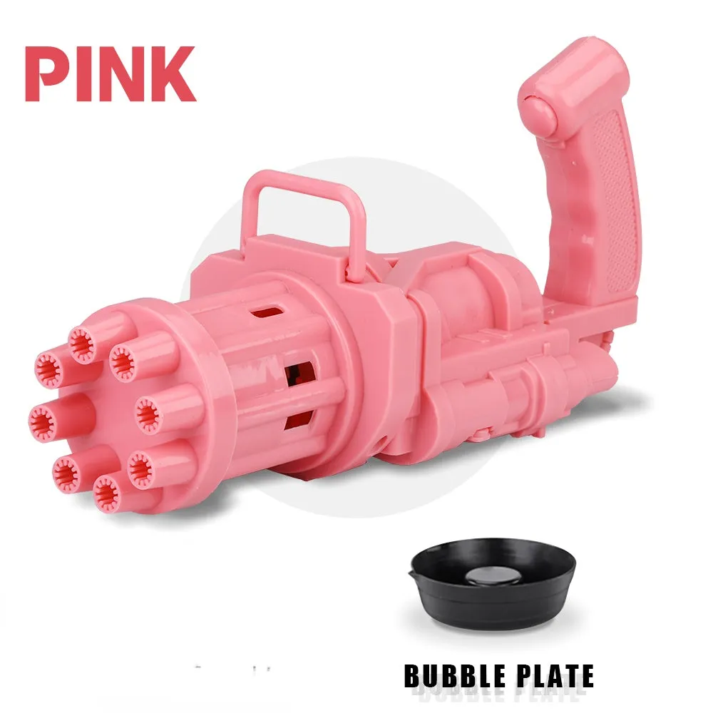 8-Holes Automatic Gatling Bubble Guns For Kids Electric Bubble Machine For Outdoor Summer Children Toys Boys Girls Birthday Gift