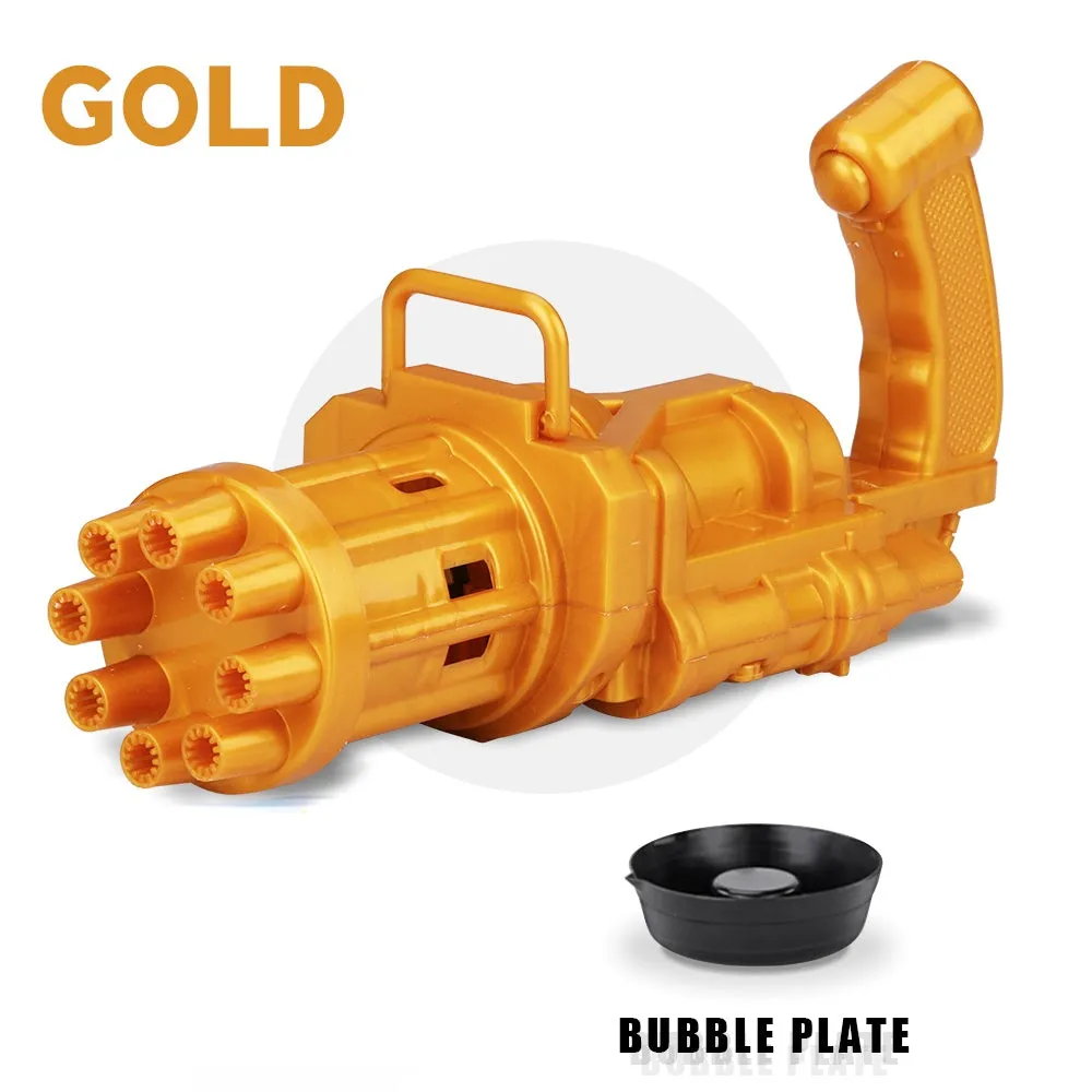 8-Holes Automatic Gatling Bubble Guns For Kids Electric Bubble Machine For Outdoor Summer Children Toys Boys Girls Birthday Gift