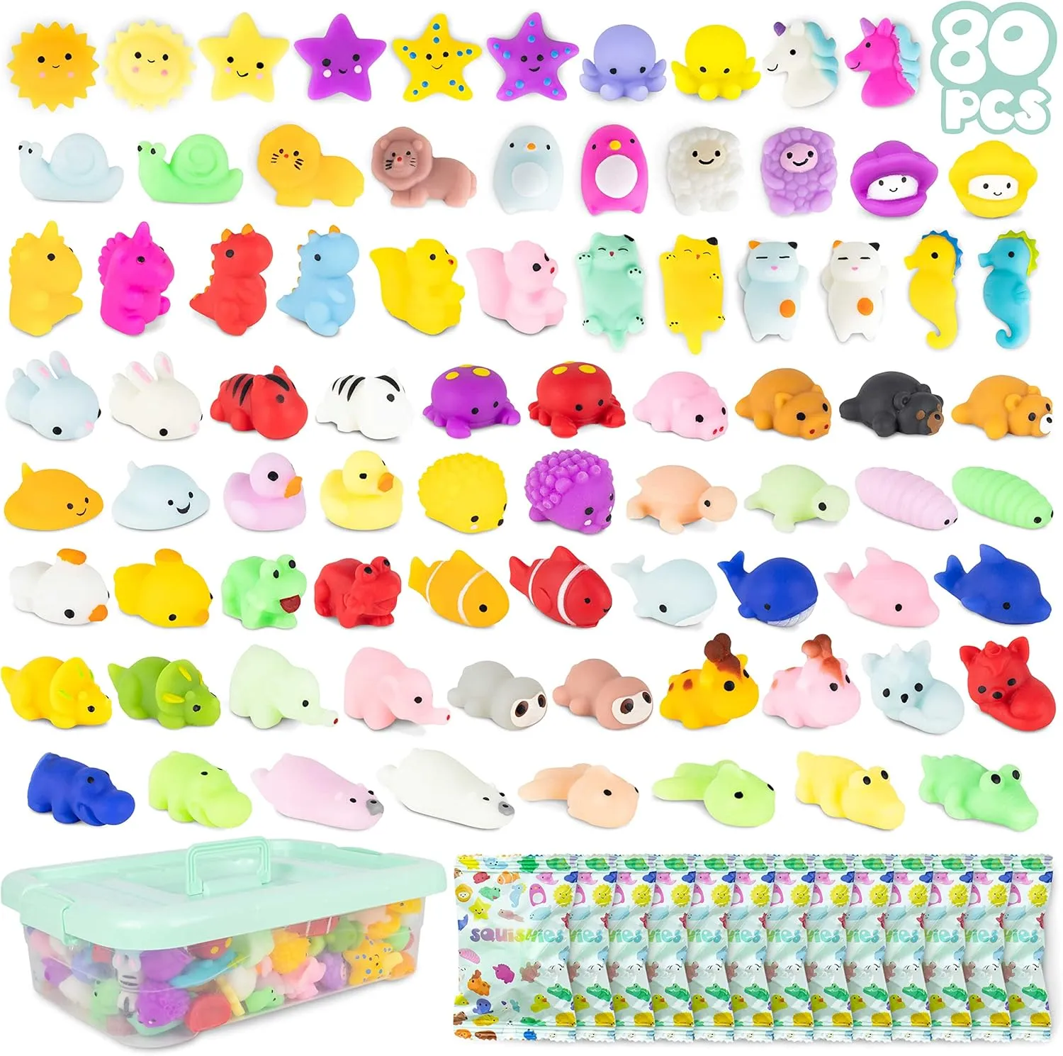 80 - BONNYCO | Goodie Bags Stuffers for Kids 3-5 4-8, Return Gifts Birthday Party | Squishy Fidget Toys, Pinata Stuffers Birthday Boys Girls Kawaii Mochi stock prosecute babble dictate patchy Squishy Toys Bulk for Kids Party Favors Pack 