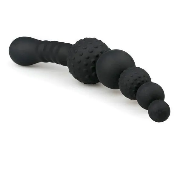 9770M      Ravishment Rod Graduated Nubby Silicone Stimulator with Grip Handle - LAST CHANCE - Final Closeout!