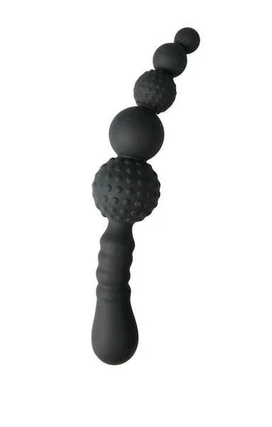 9770M      Ravishment Rod Graduated Nubby Silicone Stimulator with Grip Handle - LAST CHANCE - Final Closeout!
