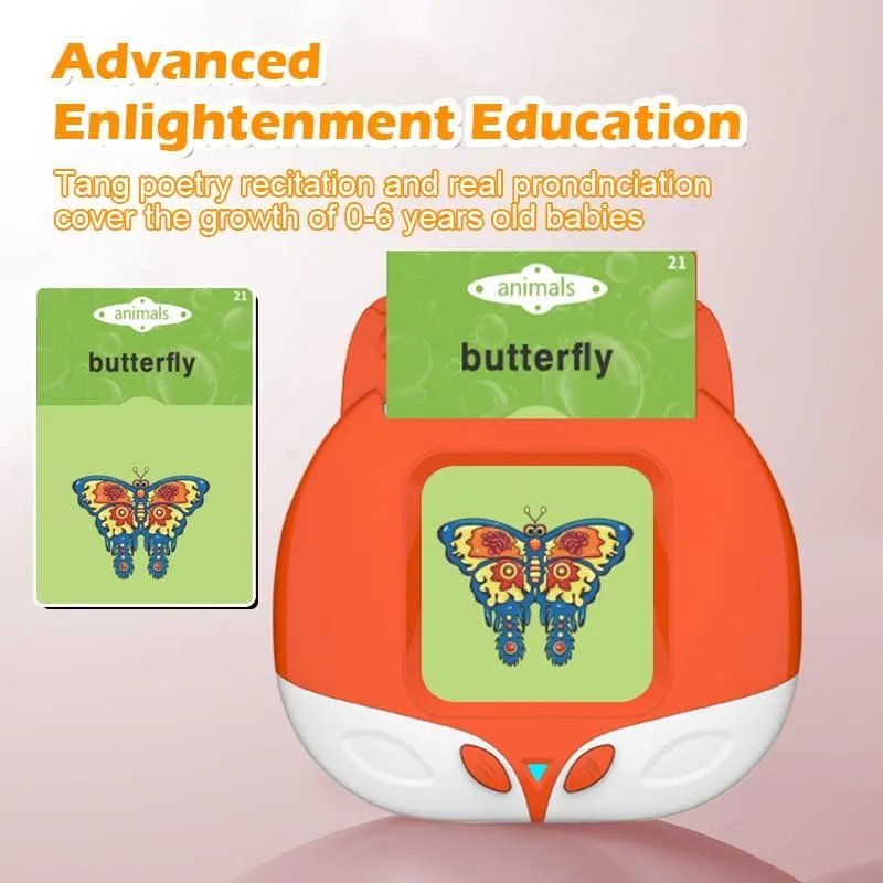 ABS$ Non-Fluorescent Paper$ Alphabet & Tang Poetry Learning$ Toys for Ages 3  Talking Flash centrality dampen compact sovereignty kinetic handicap Cards for Toddlers$ Fox Card Early Learning Machine-Solid 