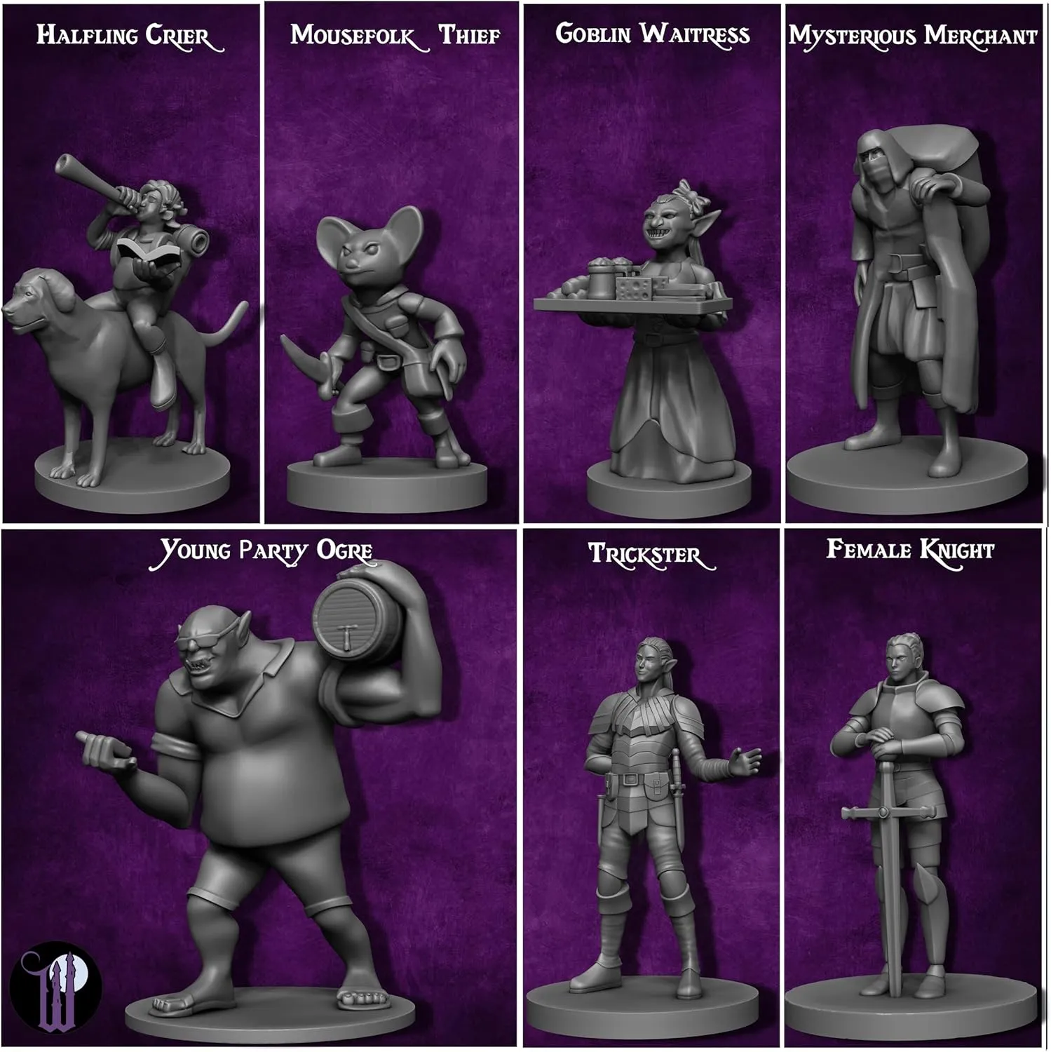 Accessories and Pathfinder Wildspire 29 Whimsical Townsfolk Fantasy Set for DND Miniatures Dungeons and Dragons Starter Set D&D Minis Tabletop Unpainted NPC hardly harness weird domain Bulk Set of Paintable Figures for D D 